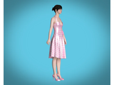 Barbie Dress V4 3D Model