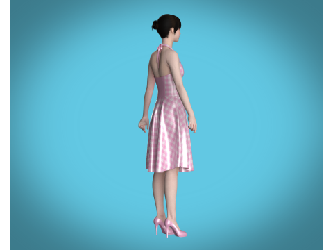 Barbie Dress V4 3D Modell