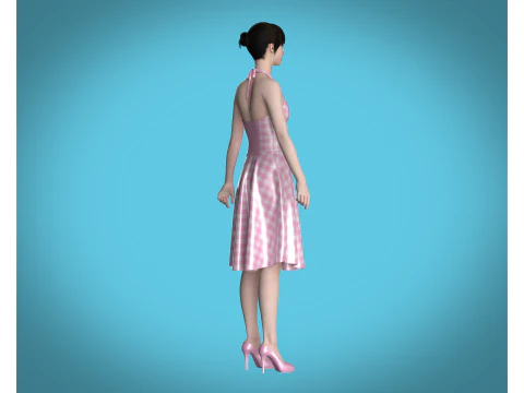 Barbie Dress V4 3D Model