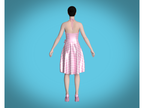 Barbie Dress V4 3D Modell