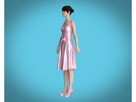 Barbie Dress V4 3D Modell