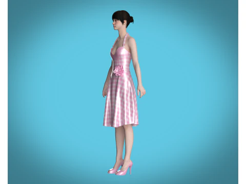 Barbie Dress V4 3D Model