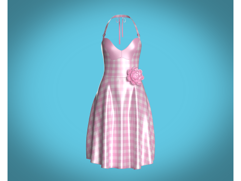 Barbie Dress V4 3D Modell