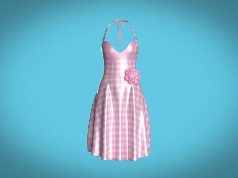 Barbie Dress V4 3D Modell