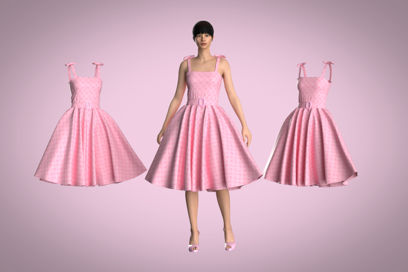 Barbie Dress - Barbie B 3D Model .c4d .max .obj .3ds .fbx .stl .blend 
