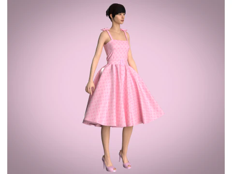 Barbie Dress - Barbie B 3D Model