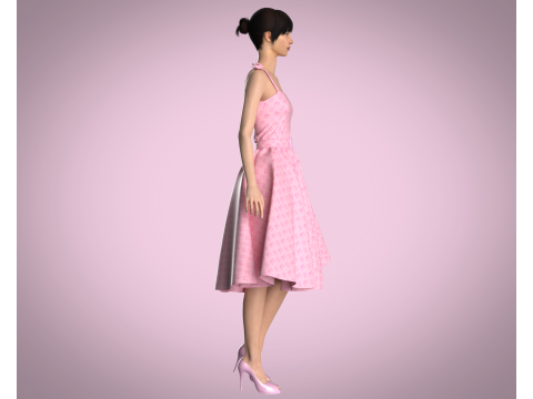 Barbie Dress - Barbie B 3D Model