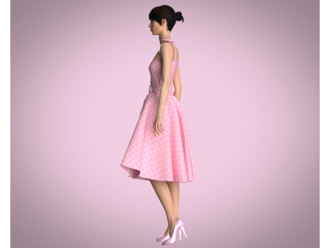 Barbie Dress - Barbie B 3D Model