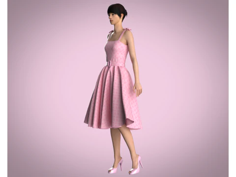 Barbie Dress - Barbie B 3D Model