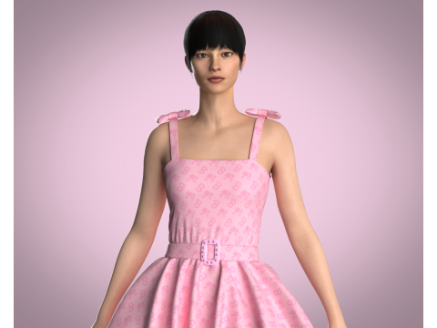 Barbie Dress - Barbie B 3D Model