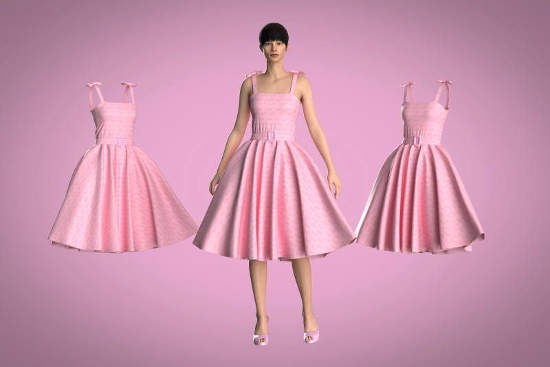 Barbie Dress - Barbie Logo Modelo 3D .c4d .max .obj .3ds .fbx .stl .blend 