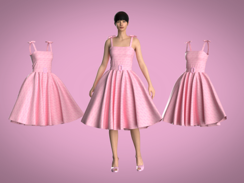 Barbie Dress - Barbie Logo 3D Model