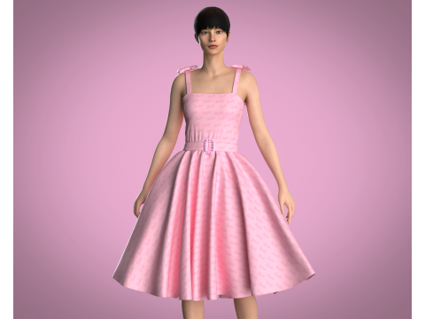 Barbie Dress - Barbie Logo Modelo 3D