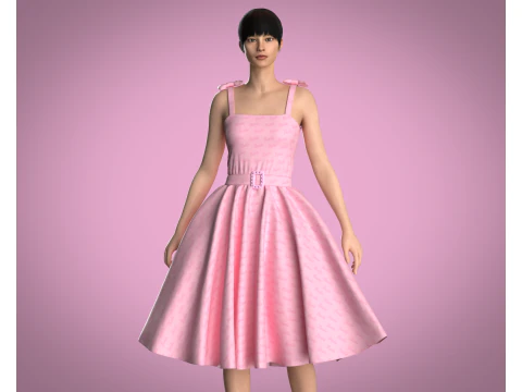 Barbie Dress - Barbie Logo 3D Model