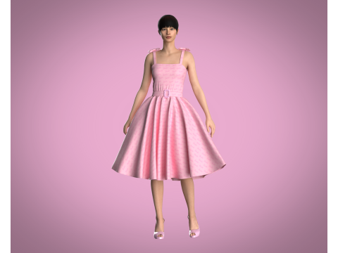Barbie Dress - Barbie Logo Modelo 3D