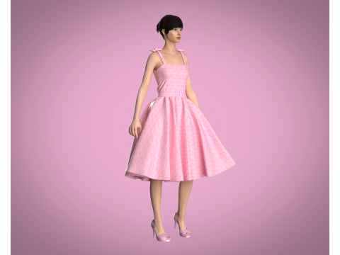 Barbie Dress - Barbie Logo Modelo 3D