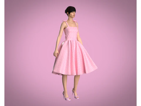 Barbie Dress - Barbie Logo 3D Model