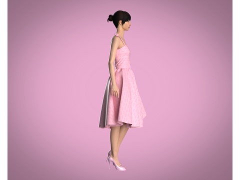 Barbie Dress - Barbie Logo Modelo 3D