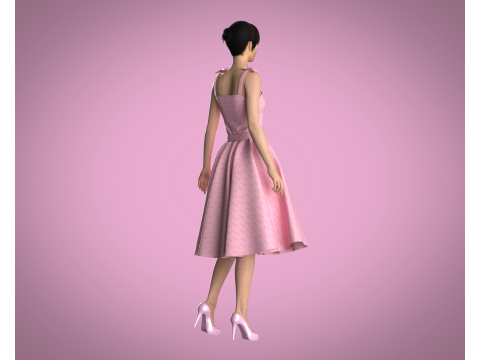 Barbie Dress - Barbie Logo Modelo 3D