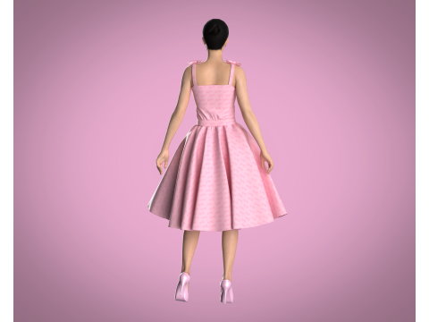 Barbie Dress - Barbie Logo Modelo 3D