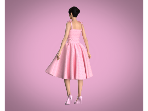 Barbie Dress - Barbie Logo Modelo 3D