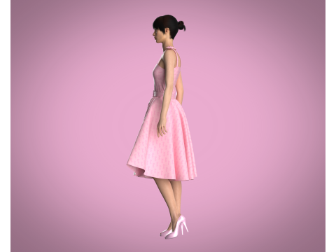 Barbie Dress - Barbie Logo Modelo 3D