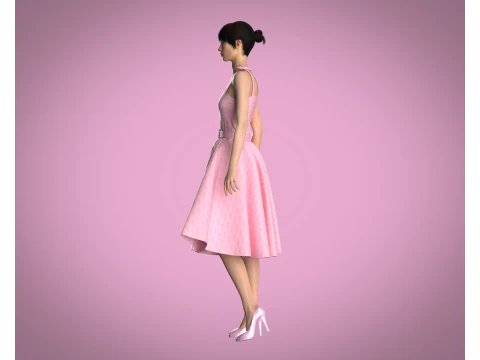 Barbie Dress - Barbie Logo 3D Model