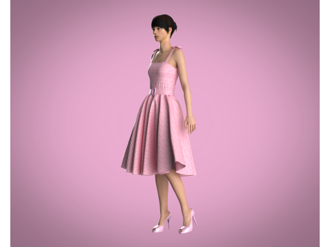 Barbie Dress - Barbie Logo Modelo 3D