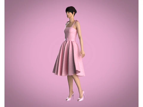 Barbie Dress - Barbie Logo 3D Model
