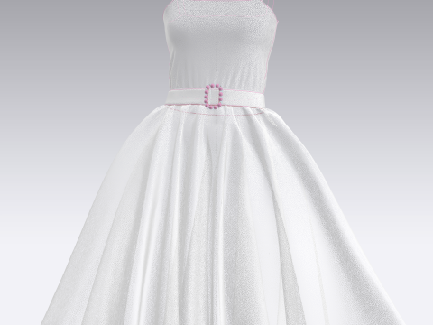 Barbie Dress - Barbie Logo Modelo 3D