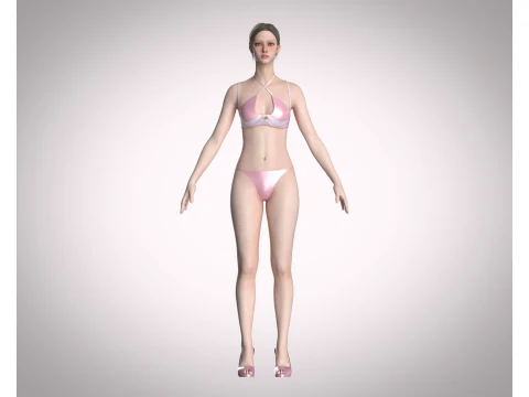 Bikini Dress 3D Model