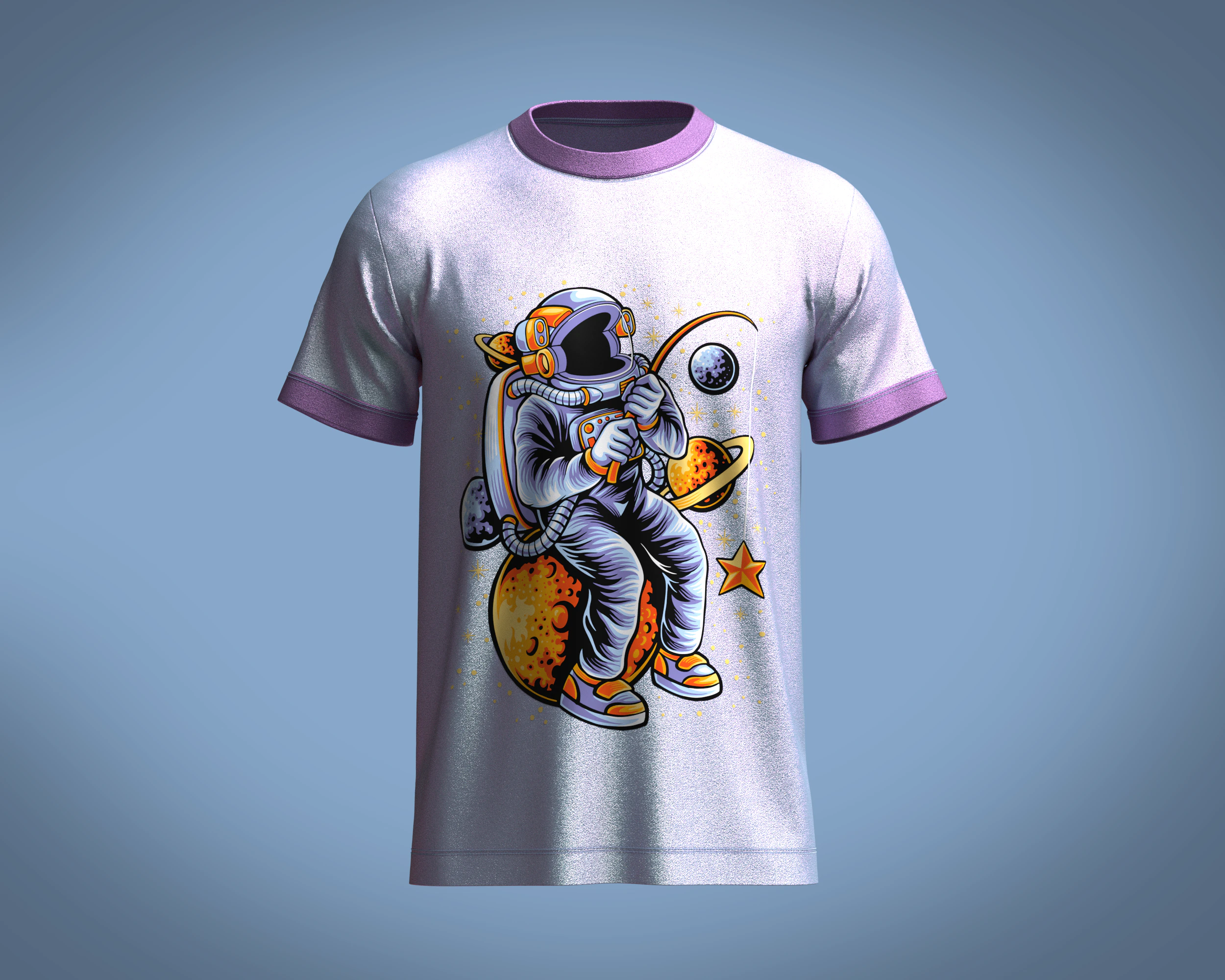 Tshirt NASA Moon - Metaverse 3D Model .c4d .max .obj .3ds .fbx .stl .blend
