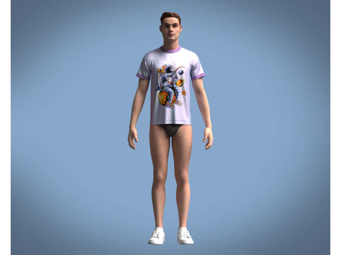 Tshirt NASA Moon - Metaverse 3D Model