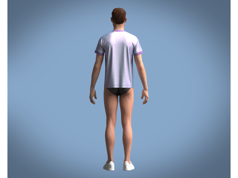 Tshirt NASA Moon - Metaverse 3D-Modell