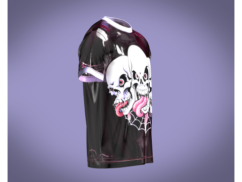 Tshirt laughing skull - Metaverse Modèle 3D