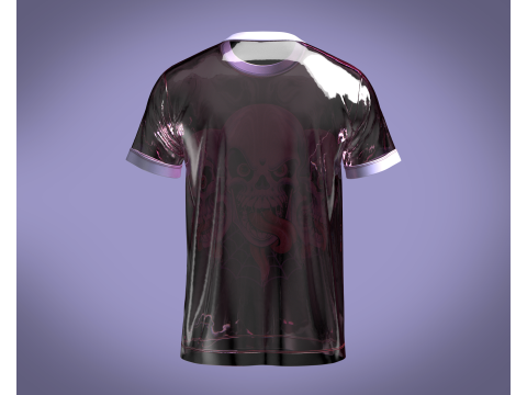 Tshirt laughing skull - Metaverse Modèle 3D