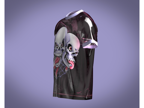 Tshirt laughing skull - Metaverse Modèle 3D