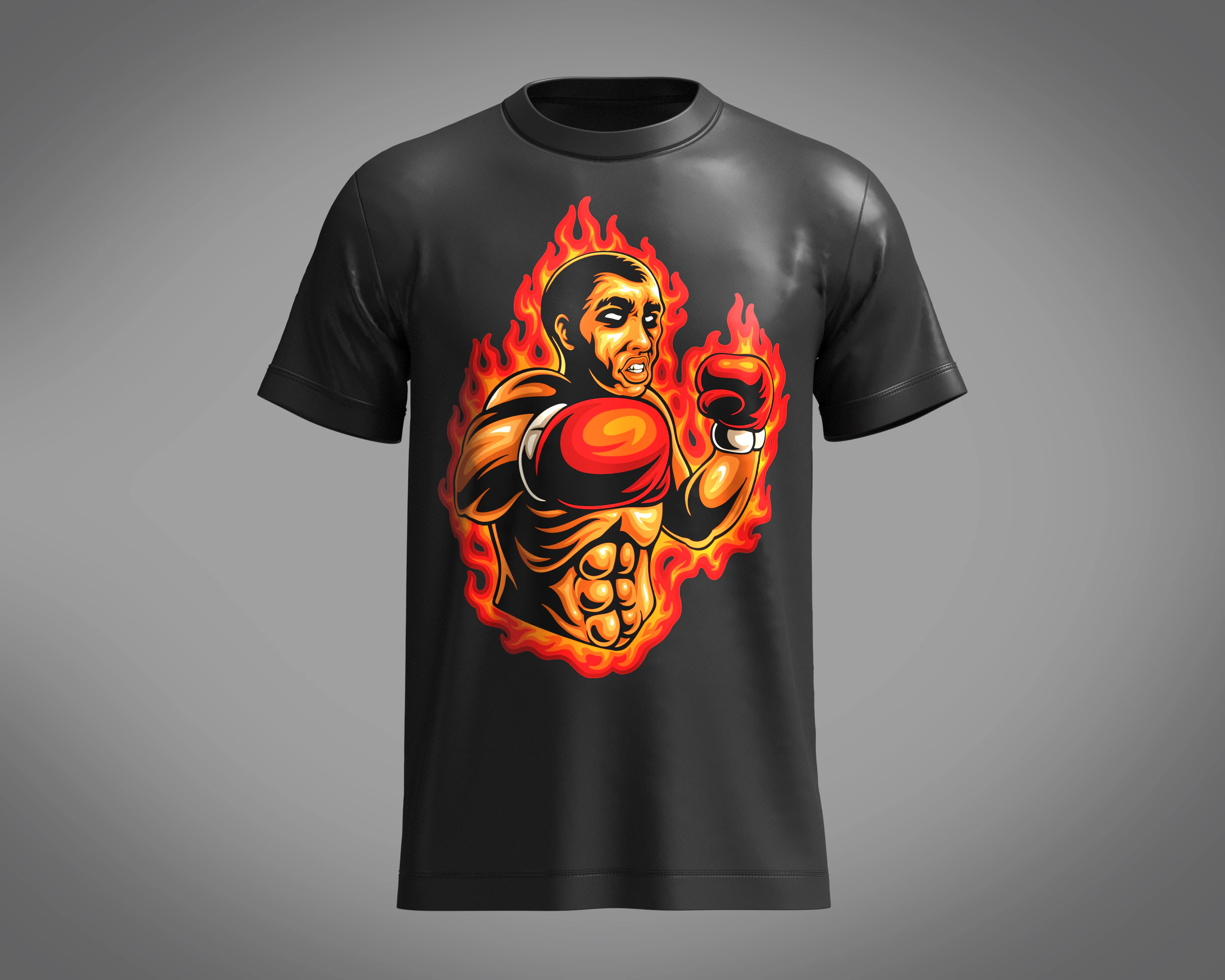 Tshirt flame boxing - Metaverse 3D Model .c4d .max .obj .3ds .fbx .stl .blend 