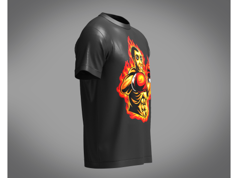 Tshirt flame boxing - Metaverse Modèle 3D