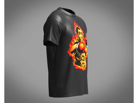 Tshirt flame boxing - Metaverse 3D Model