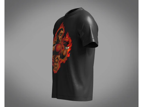 Tshirt flame boxing - Metaverse 3D Model