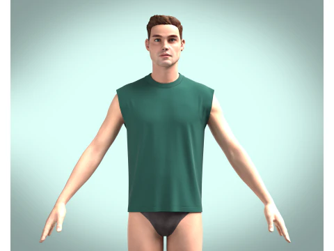 Box cut T-shirt 3D Model