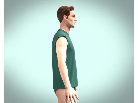 Box cut T-shirt 3D Model