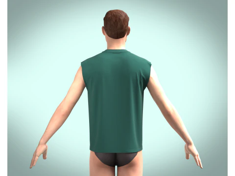 Box cut T-shirt 3D Model