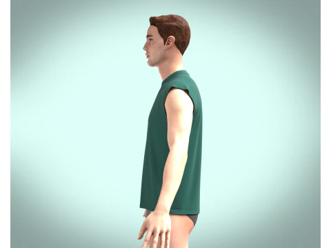 Box cut T-shirt 3D Model