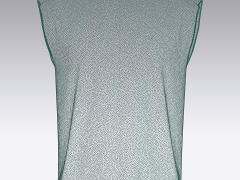 Box cut T-shirt Modello 3D