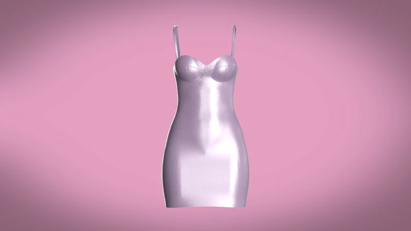 Жіноча вечірня сукня 3D Модель .c4d .max .obj .3ds .fbx .stl .blend 