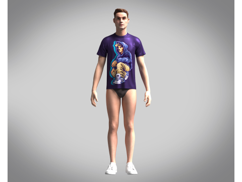 Tshirt Fashioned Guy - Metaverse 3D मॉडल