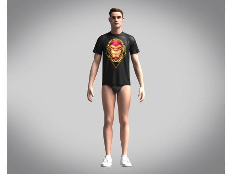 Tshirt electrorilla - Metaverse 3D Модель