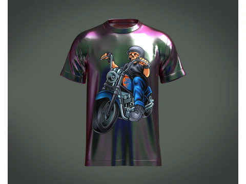 Байкерська футболка - Метавсесвіт 3D Модель